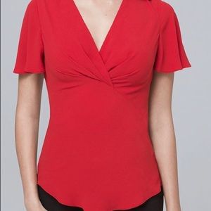 NWT White House black market red blouse